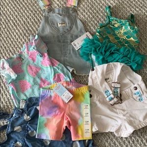 NWT baby girl 12 month old bundle Oshkosh